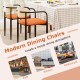 Modern dining chairs set of 2 with padded seat and curved back, perfect for cafes and kitchens, offering comfort and.