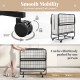 Twin folding bed with memory foam mattress, featuring 360° universal casters for easy mobility and storage.