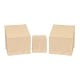 Beige waterproof patio furniture covers for a 3-piece bistro set, featuring elastic hem for a secure fit and fade.