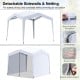 Pop up canopy tent with 4 sidewalls and mesh netting, offering UPF50+ sun protection for outdoor events.