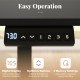 Digital control panel of the 48" x 24" electric standing desk with 3 memory settings for ergonomic home office use.