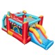 5-in-1 Ice Cream inflatable bounce house showcasing the vibrant slide and entryway for interactive outdoor playtime.