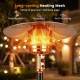 Patio propane gas heater with stainless steel burner, providing 50,000 BTU heat output for outdoor spaces.