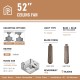 52-inch ceiling fan with remote control featuring reversible motor, oak blades, and adjustable speeds for indoor use.