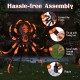 Creepy 52-inch Halloween spider decoration with bright red eyes and weather-resistant fabric for outdoor displays.