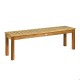 52-inch outdoor acacia wood dining bench with hollow slat design, perfect for patio or garden seating.