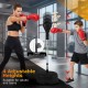 Height adjustable punching bag with stand, suitable for teens and adults, promotes physical training and stress relief.