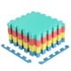 Multicolor 54 pack EVA foam floor tiles with non-slip surface, ideal for home gym and easy reconfiguration.