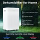 54 pints dehumidifier in white with digital display and 3-color humidity indicator for home use up to 4500 sq. ft.