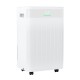 54 Pints dehumidifier in white with smart touch control, large water tank, and universal wheels for easy mobility.