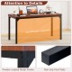55-inch conference table showcasing a sturdy powder-coated metal frame and comfortable legroom, ideal for office use.