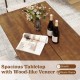 Spacious walnut dining table with wood-like veneer, designed for 4-6 people, showcasing rustic charm and smooth finish.
