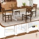 55 Inch Dining Table for 4-6 People Rectangular Kitchen Table with Solid Wood Trestle Base - Gallery View 10 of 10