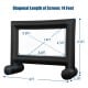 Inflatable outdoor movie projector screen measuring 14 feet, includes ground nails and ropes for stability, ideal for.