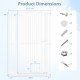 59” extra tall white metal pet gate dimensions with wide opening, suitable for doorways and easy to install.