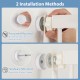 Installation methods for the 59” extra tall heavy-duty metal pet gate, featuring pressure and hardware mounting options.