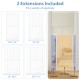 Extra tall 59” white metal pet gate with two extensions, fitting openings from 30.5" to 41", ideal for doorways.
