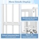 Extra tall 59” white pet gate made of robust galvanized metal, featuring a reinforced structure for added safety.