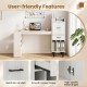 Home office desk with a 36" wood-textured top, side storage shelves, and smooth drawer slides for organized workspace.