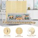 Portable 6 ft natural bamboo folding room divider screen with metal hinges and non-slip foot pads for optimal privacy.
