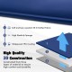 Self-inflating foam sleeping cot in blue with 30D knitted fabric, waterproof TPU coating, and high elasticity sponge.