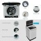 Top view of the Full-Automatic Washing Machine with stainless steel inner barrel and clear control panel for easy.