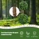 36-inch artificial double ball tree with real wood rattan, UV protection, perfect for indoor and outdoor decoration.