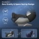 Therapy 08 Zero Gravity Massage Chair in black, showcasing space-saving design and adjustable positions for ultimate.