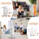 Portable 1500 W oil-filled radiator heater in white featuring tip-over protection and stay-cool handle, perfect for.