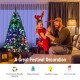 6 feet pre-lit fiber optic artificial Christmas tree with 617 branch tips, ideal for festive indoor decoration.