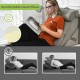 Adjustable gray memory foam headrest pillow set for back support while reading or lounging on the couch or floor.