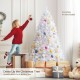 6 feet artificial Christmas tree with iridescent branch tips, ideal for holiday decorating in homes and offices.