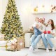 Snow-flocked 7-foot Christmas tree with 1116 tips, featuring a hinged design for easy assembly and storage during the.