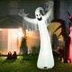 12 feet inflatable Halloween ghost with a spooky face and built-in LED lights, ideal for creating a chilling outdoor.