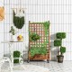 Wood planter box with trellis for climbing plants, made of fir wood, featuring a spacious 6.5'' deep planting bed.