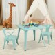 Bright green stackable kids chairs made of premium steel, perfect for playrooms or nurseries, supporting up to 220 lbs.