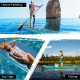 Inflatable stand-up paddle board for leisure paddling, yoga, and fishing, featuring a non-slip deck and adjustable.