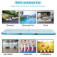 Inflatable gymnastics tumbling mat in navy, 15 feet long, ideal for home, gym, or outdoor exercise activities.