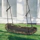 Adjustable army green saucer tree swing with foam handles, suitable for kids and adults, perfect for outdoor fun.