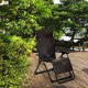 Patio rattan zero gravity lounge chair with adjustable recline, lightweight design, perfect for outdoor relaxation.