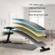 Adjustable height abdominal twister trainer with PU leather and memory foam layers for comfortable workouts at home or.