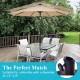 30lbs 18-inch heavy-duty outdoor patio umbrella base with a bronze finish, designed for umbrellas with a 1.5"-1.9".