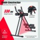 Foldable adjustable core abdominal trainer with heavy-duty steel frame, 330 lbs capacity, and LCD display for effective.