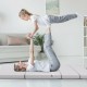 Folding sofa bed foam mattress with handles, featuring durable fabric and high-density foam, ideal for yoga and fitness.