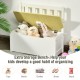 Kids storage bench with lid, made of MDF, helps organize toys and books, perfect for playroom or bedroom use.