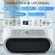 Control panel and LED display of the 12000 BTU portable air conditioner with smart control features for easy operation.