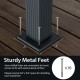 Sturdy metal feet with pre-drilled holes for the 10 x 13 feet outdoor aluminum pergola canopy installation.
