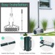 18-inch rolling lawn aerator with anti-slip handle and tine spikes, designed for efficient lawn aeration and easy.