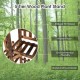 5-tier wood plant stand made of robust fir wood, featuring a hollow design for breathability and stability for flower.