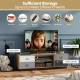 Modern 55-inch TV stand with spacious tabletop, 2 storage cabinets, and cable management for organized living spaces.